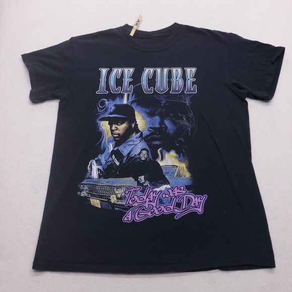 Ice Cube Short Sleeve Casual Graphic T-Shirt Adult Mens Size Medium M Mens Black - Picture 2 of 8